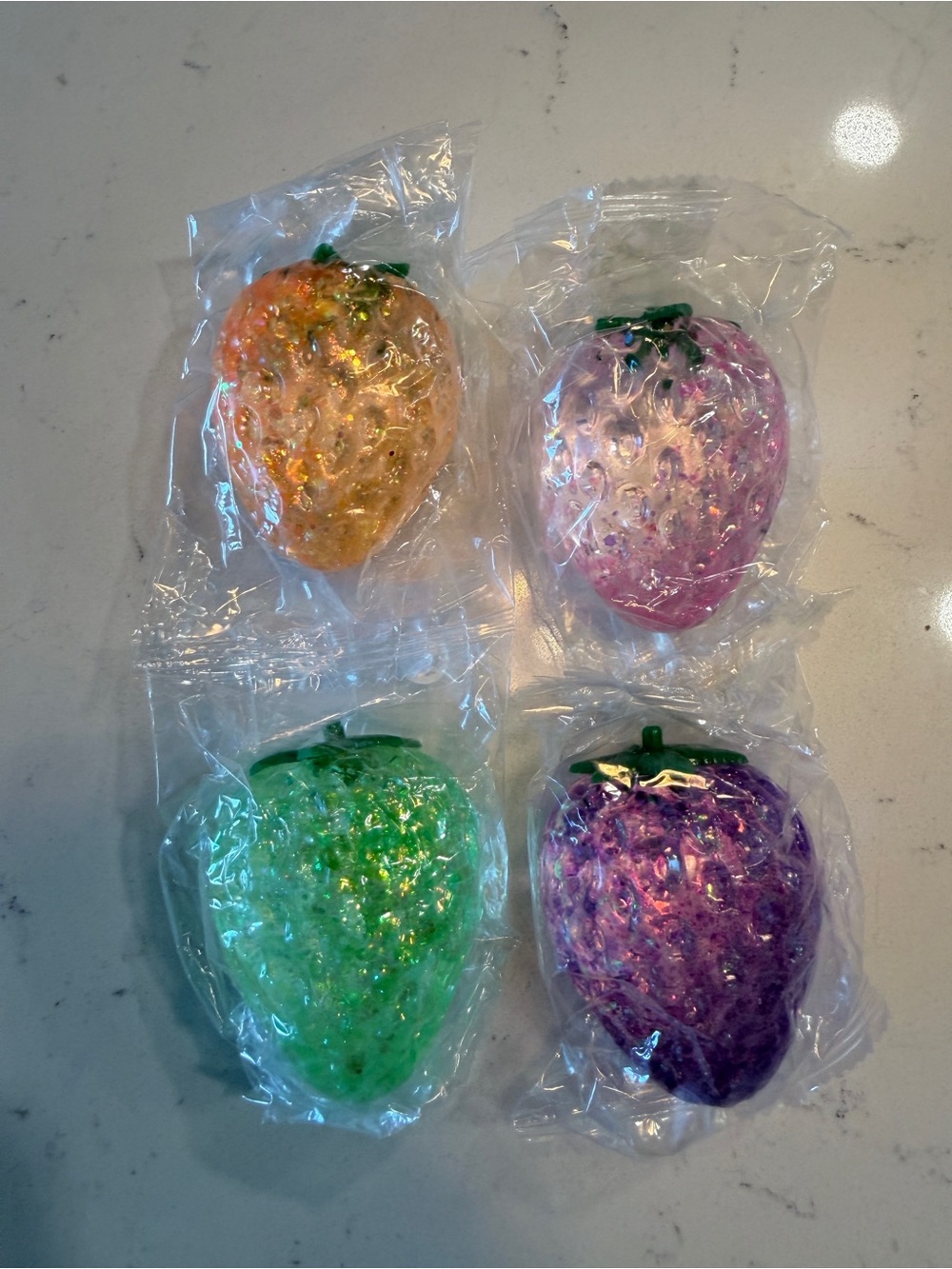 Sugar Strawberry Squishy Bundle - Pink, Purple, Green, Orange